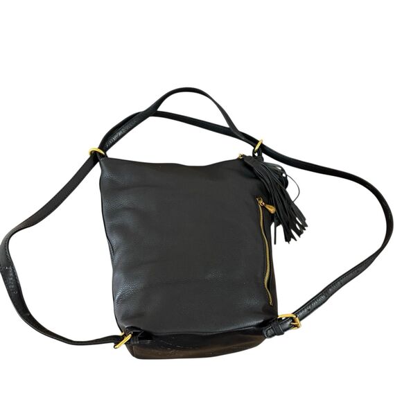 Hobo Convertible Bag Backpack Purse Black Soft Pebbled Leather Womens READ main image 10
